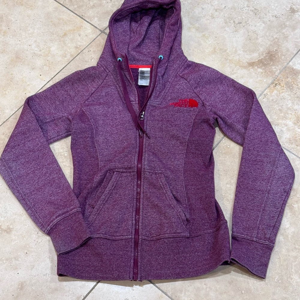 The North Face Women's Maroon Full-Zip Hoodie